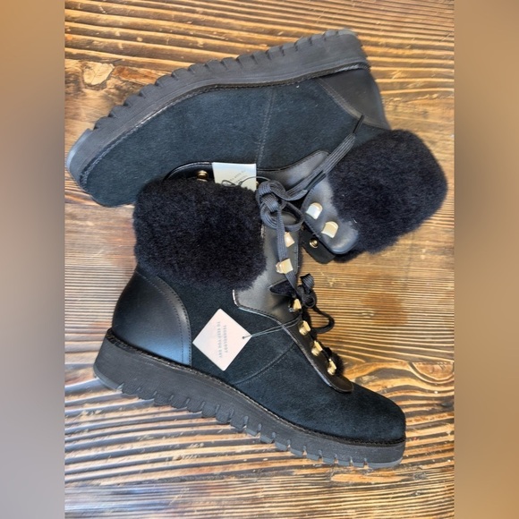 NWT Cole Haan Zerogrand Explore Upstate Hiker Shearling Water Proof Boots size 8 - Picture 5 of 16